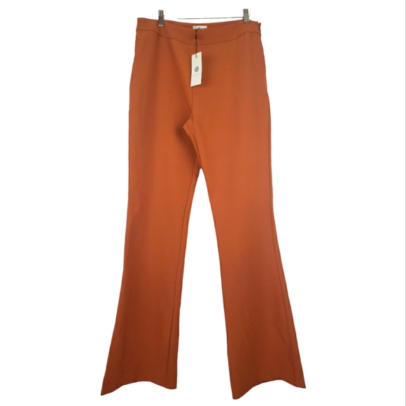 Socialite NWT Flat Front Wide Leg Pant Size XL in Rust Leaf Retail $70 - Picture 1 of 11